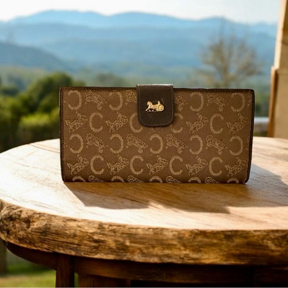 Celine Macadam Long Wallet with Kiss Lock - Picture 1 of 7